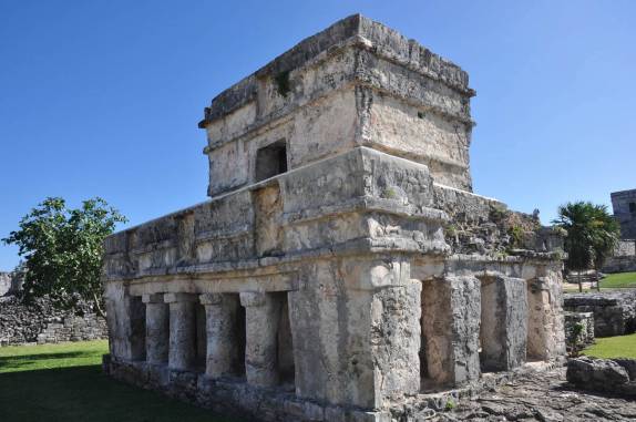 As impessionantes ruínas mayas de Tulum, em frente ao mar caribenho, na península do Yucatán, no México